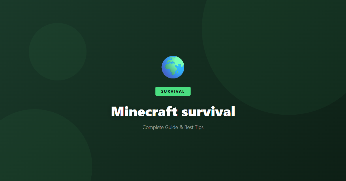 Minecraft: Beginner's Guide & Best Tips - Game Guide